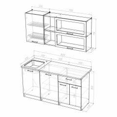 Кухонный гарнитур Лира стандарт 1600 в Губкинском - gubkinskiy.mebel24.online | фото 4