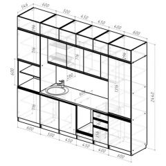 Кухонный гарнитур Лоретта люкс 3000 мм в Губкинском - gubkinskiy.mebel24.online | фото 2