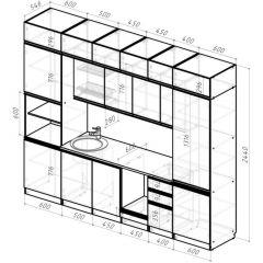 Кухонный гарнитур Ноктюрн люкс 3000 мм в Губкинском - gubkinskiy.mebel24.online | фото 2