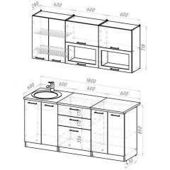 Кухонный гарнитур Паола макси 1800 мм в Губкинском - gubkinskiy.mebel24.online | фото 2