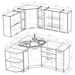 Кухонный гарнитур Паола оптима 1500х1800 мм в Губкинском - gubkinskiy.mebel24.online | фото 2