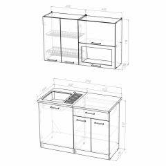 Кухонный гарнитур Полина лайт 1200 в Губкинском - gubkinskiy.mebel24.online | фото 3