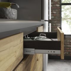 Кухонный гарнитур Лофт 2.0 (Дуб Крафт/Венге) в Губкинском - gubkinskiy.mebel24.online | фото 2