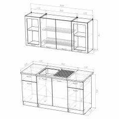 Кухонный гарнитур Сабрина стандарт 1600 в Губкинском - gubkinskiy.mebel24.online | фото 3