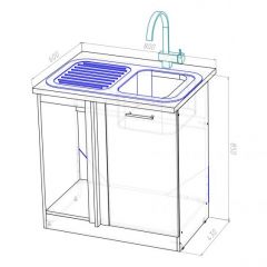 Кухонный гарнитур Сиена прайм 400 1100х2000 мм в Губкинском - gubkinskiy.mebel24.online | фото 12