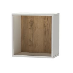 Квадро ПЛ-1 Полка (ЛДСП миндаль/дуб крафт золотой) в Губкинском - gubkinskiy.mebel24.online | фото