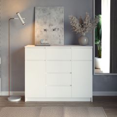 МОРИ МК 1200.4 Комод (белый) в Губкинском - gubkinskiy.mebel24.online | фото 3