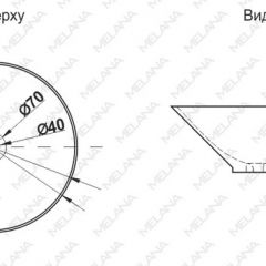 Накладная раковина melana mln-7020-b1+b18 (t4006hb1+b18 ) (сине-черная) в Губкинском - gubkinskiy.mebel24.online | фото 2