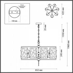 Подвесная люстра Odeon Light Elegante 4878/7 в Губкинском - gubkinskiy.mebel24.online | фото 4