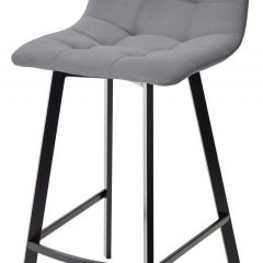 Полубарный стул CHILLI-QB SQUARE серый #27, велюр / черный каркас (H=66cm) М-City в Губкинском - gubkinskiy.mebel24.online | фото