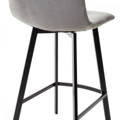 Полубарный стул CHILLI-QB SQUARE светло-серый #26, велюр / черный каркас (H=66cm) М-City в Губкинском - gubkinskiy.mebel24.online | фото 3