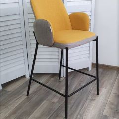 Полубарный стул NYX (H=65cm) VF106 желтый / VF120 серый М-City в Губкинском - gubkinskiy.mebel24.online | фото 2