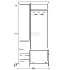 Прихожая Саша - 13 в Губкинском - gubkinskiy.mebel24.online | фото 2