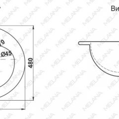 Раковина MELANA MLN-308 в Губкинском - gubkinskiy.mebel24.online | фото 2