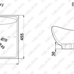 Раковина MELANA MLN-7211 в Губкинском - gubkinskiy.mebel24.online | фото 2