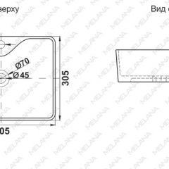 Раковина MELANA MLN-7291X в Губкинском - gubkinskiy.mebel24.online | фото 2