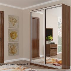 Шкаф №2 1.2-2 Оптима 2300х1204х572 (фасад 2 зеркала) в Губкинском - gubkinskiy.mebel24.online | фото