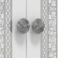 Шкаф 4-х дверный с зеркалами (12.244) Грация (белый/серебро) в Губкинском - gubkinskiy.mebel24.online | фото 2