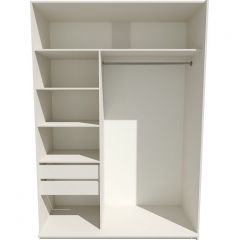 Шкаф-купе 1400 серии SOFT D1+D3+B2+PL1 (2 ящика+1штанга) профиль «Графит» в Губкинском - gubkinskiy.mebel24.online | фото 2