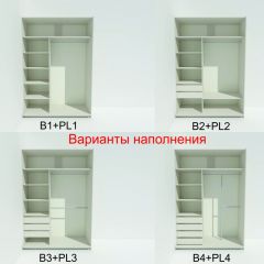 Шкаф-купе 1400 серии SOFT D1+D3+B2+PL1 (2 ящика+1штанга) профиль «Графит» в Губкинском - gubkinskiy.mebel24.online | фото 6
