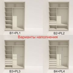 Шкаф-купе 1800 серии SOFT D1+D3+B2+PL1 (2 ящика+1штанга) профиль «Графит» в Губкинском - gubkinskiy.mebel24.online | фото 5