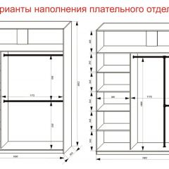 Шкаф-купе 1800 серии SOFT D1+D3+B2+PL1 (2 ящика+1штанга) профиль «Графит» в Губкинском - gubkinskiy.mebel24.online | фото 7