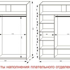 Шкаф-купе 1800 серии SOFT D6+D4+B2+PL2 (2 ящика+1штанга+1 полка) профиль «Капучино» в Губкинском - gubkinskiy.mebel24.online | фото 8