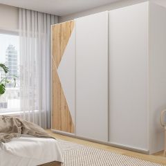 Шкаф-купе 2400 серии SOFT D7+D3+D3+B22+PL4 (по 2 ящика лев/прав+2штанги) профиль «Капучино» в Губкинском - gubkinskiy.mebel24.online | фото 5