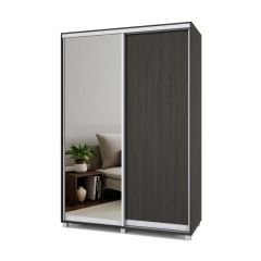 РОЛАНД Шкаф-купе с зеркалом Венге (450*1500) Р452 в Губкинском - gubkinskiy.mebel24.online | фото 2