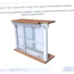 Шкаф-купе ШКО-3 2380 мм зеркало/ЛДСП/ЛДСП/зеркало в Губкинском - gubkinskiy.mebel24.online | фото 6