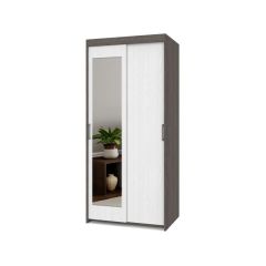 ТОМАС Шкаф-купе с зеркалом Анкор темный/светлый Т22 в Губкинском - gubkinskiy.mebel24.online | фото