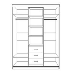 Шкаф-купе комби Юнона (1600) в Губкинском - gubkinskiy.mebel24.online | фото 2