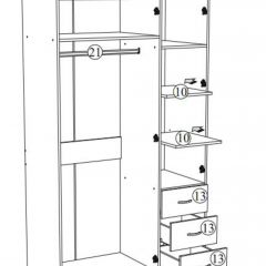 Шкаф Лофт 3-х створчатый в Губкинском - gubkinskiy.mebel24.online | фото 6