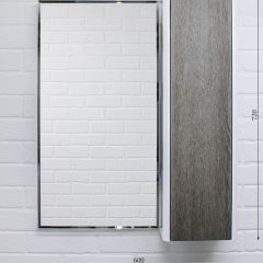 Шкаф-зеркало Uno 60 Дуб серый левый/правый Домино (DU1503HZ) в Губкинском - gubkinskiy.mebel24.online | фото 7