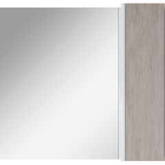 Шкаф-зеркало Uno 80 Дуб серый левый/правый Домино (DU1504HZ) в Губкинском - gubkinskiy.mebel24.online | фото 5