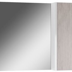Шкаф-зеркало Uno 80 Дуб серый левый/правый Домино (DU1504HZ) в Губкинском - gubkinskiy.mebel24.online | фото
