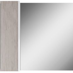 Шкаф-зеркало Uno 80 Дуб серый левый/правый Домино (DU1504HZ) в Губкинском - gubkinskiy.mebel24.online | фото 2