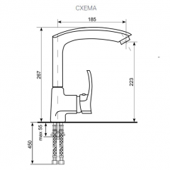 Смеситель ULGRAN U-005 в Губкинском - gubkinskiy.mebel24.online | фото 2