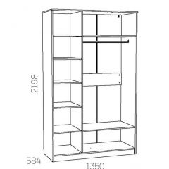 НМ 040.33 Х Шкаф для одежды "Оливия" в Губкинском - gubkinskiy.mebel24.online | фото 3