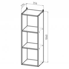 Стеллаж 3 секции (дуб сонома) в Губкинском - gubkinskiy.mebel24.online | фото 2