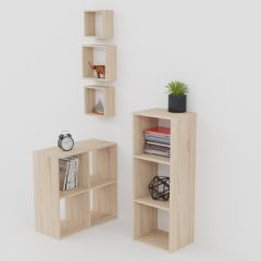 Стеллаж 3 секции (дуб сонома) в Губкинском - gubkinskiy.mebel24.online | фото 4