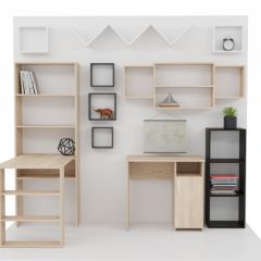 Стеллаж Элемент-1 (дуб сонома) в Губкинском - gubkinskiy.mebel24.online | фото 4