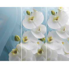 Стол Бостон-3 (Белая Орхидея) 1100/1420*700, опора Брифинг в Губкинском - gubkinskiy.mebel24.online | фото 2