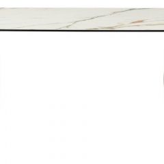 Стол BRONTE 220 KL-188 Контрастный мрамор матовый, итальянская керамика/ Шампань, ®DISAUR в Губкинском - gubkinskiy.mebel24.online | фото 2