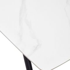 Стол RIVOLI 140 MATT WHITE MARBLE SOLID CERAMIC / BLACK, ®DISAUR в Губкинском - gubkinskiy.mebel24.online | фото 9