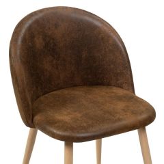 Стул на металлокаркасе Aldo dark brown / wood в Губкинском - gubkinskiy.mebel24.online | фото 5