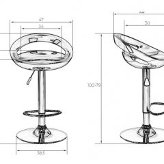 Стул барный DOBRIN DISCO LM-1010 (белый) в Губкинском - gubkinskiy.mebel24.online | фото 2