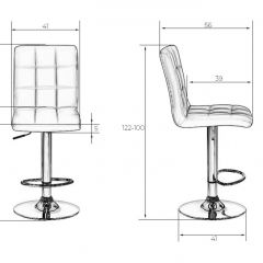 Стул барный DOBRIN KRUGER LM-5009 (серый) в Губкинском - gubkinskiy.mebel24.online | фото 2