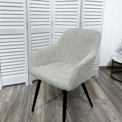 Стул BRANDY WZ2042-19 галечный серый фактурный велюр/ черный каркас М-City в Губкинском - gubkinskiy.mebel24.online | фото 5