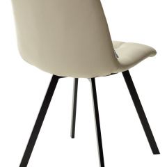 Стул CHILLI SQUARE HK017-02 серо-бежевый, PU/ черный каркас М-City в Губкинском - gubkinskiy.mebel24.online | фото 4